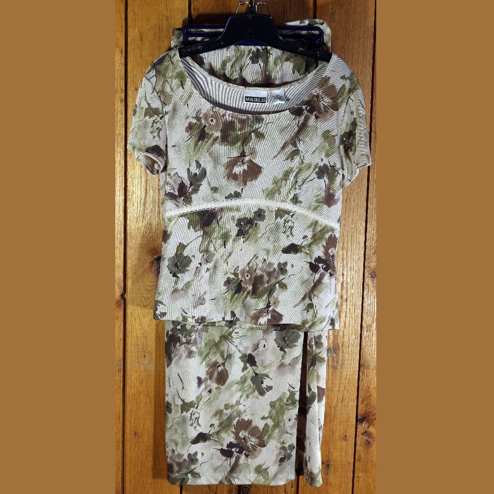Maurices Women's Matching Floral Skirt and Top NWT